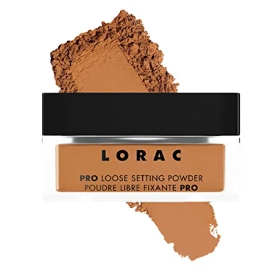 Imagen de LORAC PRO Loose Setting Powder, Polvos Sueltos Ultradifuminados, Acabado Natural, para un Maquillaje Profesional, Vegano y No Testado en Animales, Tono Canela