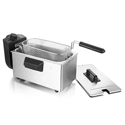Imagen de Emerio DF 120482 Freidora de Aceite, 2000 W, 3 litros, Acero Inoxidable, Gris