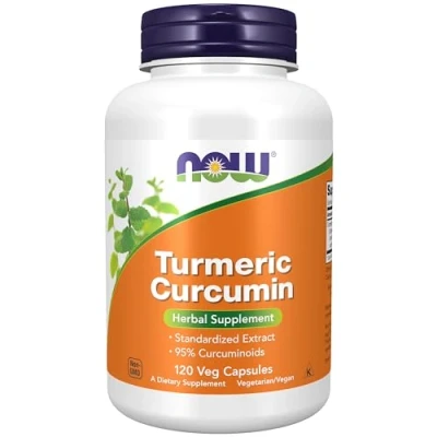 Imagen de Now Foods, Turmeric Curcumin (Cúrcuma), 665mg, 120 Cápsulas veganas, Probadas en Laboratorio, Sin Soja, Gluten, Vegetarianas, OGM