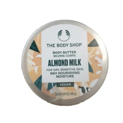 Imagen de THE BODY SHOP Mantequilla de leche almendras para pieles secas y sensibles: 96 horas humedad, 50 ml