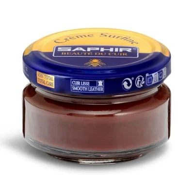 Imagen de SAPHIR Crème Surfine 50 ml Pommadier Crema para Nutrir y Suavizar los Cueros Lisos (Habano 34)