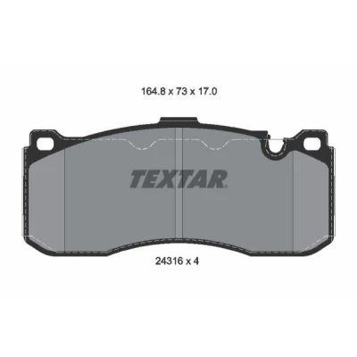 Imagen de TEXTAR 2431601 Juego de pastillas freno preparado para indicador desgaste BMW: 3 Berlina, Coupé, 1 Hatchback, MINI: Hatchback