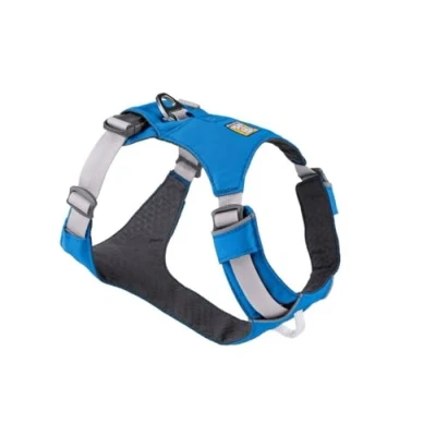 Imagen de RUFFWEAR Arnés para Perros Hi &amp; Light, Ultraligero Caminar de Aventura, Totalmente Ajustable, Portal Accesorios Aluminio en V y Bolsa identificación, Atardecer Azul, Talla L/XL 81/107 cm