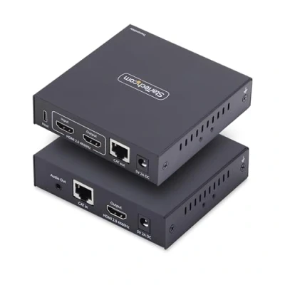 Imagen de StarTech.com Extensor KVM HDMI 4K 60Hz por Redes Ethernet IP Alargador USB Juego Transmisor/Receptor AVoIP