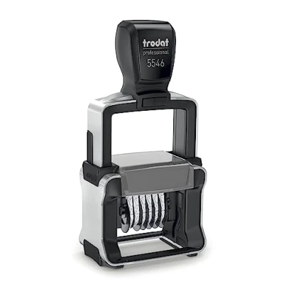 Imagen de Sello Numerador Professional Trodat 5546 Autoentintable 6 dígitos, impresión de 26 x 4 mm, tinta negra