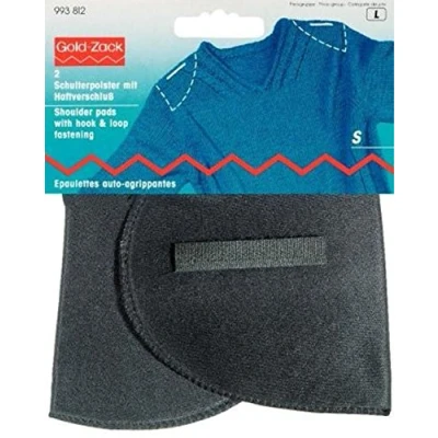 Imagen de Prym 993812 Schulterpolster Halbmond Haftverschluß PA Hombreras con Cierre de Velcro Negro S, Textil, S 125 x 100 12 mm, Schwarz, 2 Stück,