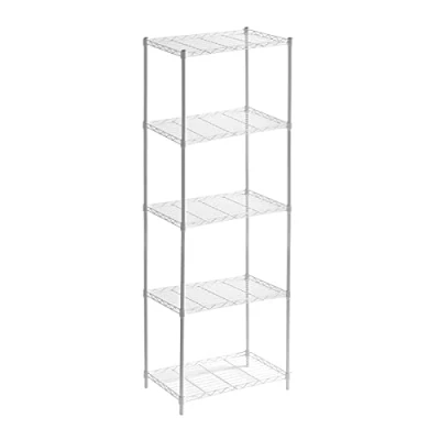 Imagen de CATTERHOUSE Estantería Metálica con Rejilla Klaus 160 56x35x160 cm de Almacenaje Color Blanco 5 Baldas Soporta hasta 175 kg