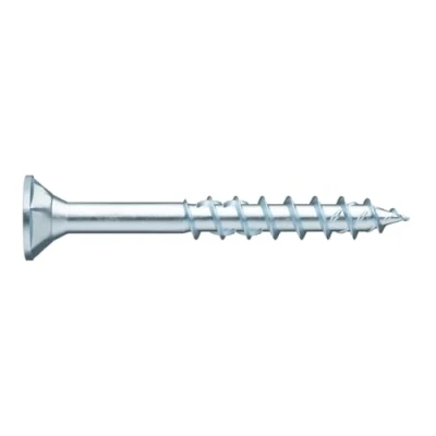 Imagen de Würth ASSY 4 CSMP Tornillo para aglomerado (5 x 50 mm, 250 unidades, acero galvanizado, pasivado azul, rosca parcial, cabezal de fresado avellanado RW 20)