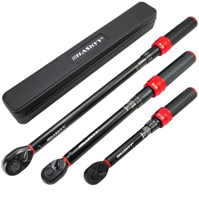 Imagen de HASKYY llaves Dinamométrica Set 1/4&quot; 3/8&quot; 1/2&quot; 5 25 Nm 20 120 65 350 3 piezas bicicleta moto motor coche industria de torsión