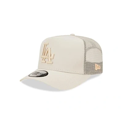 Imagen de New Era Los Angeles Dodgers MLB Tech Ripstop Beige A Frame Adjustable Trucker Cap One Size