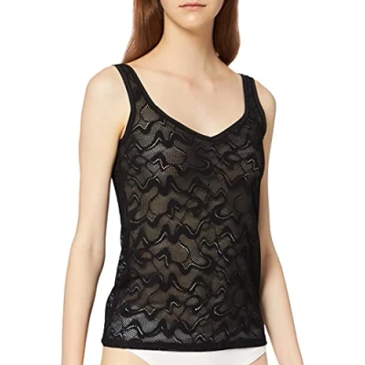 Imagen de sloggi Mujer Go Allround Lace Shirt 01, Negro, Talla única