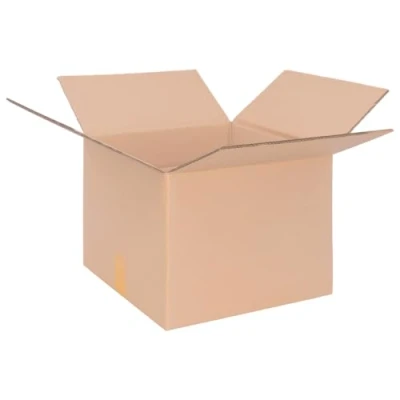 Imagen de 20 cajas plegables 400x400x300mm marrón KK93 2 corrugado rectangular de envío grandes y resistentes, cartón plegable, caja envío, embalaje