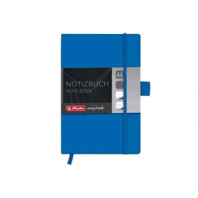 Imagen de Herlitz 11369162 my.book Classic Libreta A6, 96 hojas, papel cuadriculado, color azul