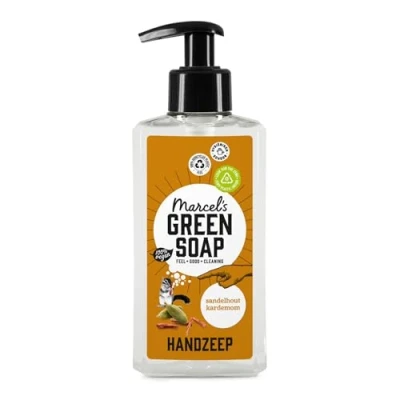 Imagen de Marcel&#039;s Green Soap Jabón de manos sándalo y cardamomo Dispensador lavado 100% ecológico vegano 97% biodegradable 250 ml