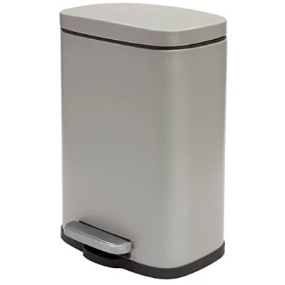 Imagen de Spirella SP2701 Cubo de Basura 12 litros Cierre Suave y Pedal Color Gris Topo, Plástico