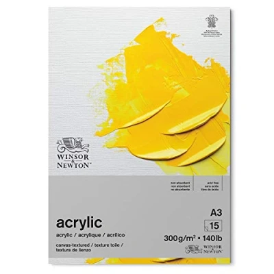 Imagen de Winsor &amp; Newton Bloc papel Acrílico, Blanco, (DIN A3)