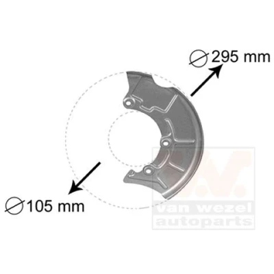 Imagen de VAN WEZEL 5888371 Chapa Protectora de Disco Freno Eje delantero, izquierda SEAT: Leon I Hatchback, VOLKSWAGEN: Golf 4, 4 Variant