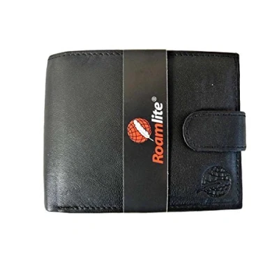 Imagen de Bloqueo RFID NFC Cartera de Hombre Cuero Genuino Diseño con 9 Ranuras para Tarjetas Crédito Monedero 11cmx9x2 RL46KRFID