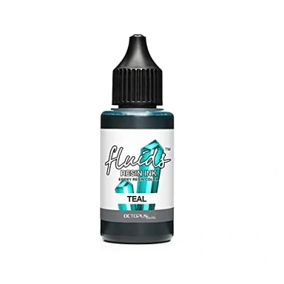 Imagen de Octopus Fluids resin Ink TEAL, Tinta de Alcohol para colorear resina epoxi y UV, Art, colours 30 ml, turquesa