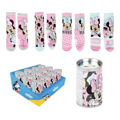 Imagen de CERDÁ LIFE&#039;S LITTLE MOMENTES Pack 4 Calcetines Minnie Talla 31/34 Cómodos y Suaves Piezas con Estilo Único Licencia Oficial