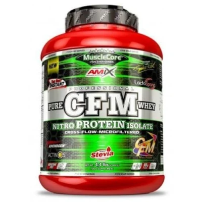 Imagen de AMIX Proteína Isolada Whey en polvo MuscleCore CFM Nitro 2 kg Favorece el desarrollo muscular y acelera la recuperación Contiene Enzimas Digestivas Aminogen Sabor Doble Chocolate