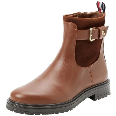 Imagen de Tommy Hilfiger Thermo BELT Bootie Botines, Mujer, Talla: 36, Natural cognac Zapatos