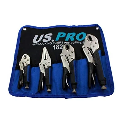 Imagen de US Pro Alicates de bloqueo 4pc Mole Grips Llave ajustable Vice 1827