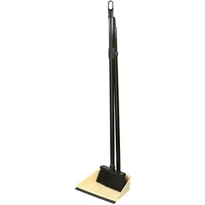 Imagen de KOTARBAU® Juego de Escoba y Recogedor Mango Largo Aluminio, hogar Vertical, Largo, Kit Limpieza con Gancho para Colgar, Set Barrer, Palo