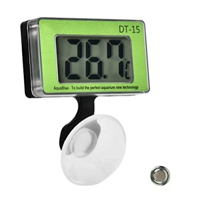 Imagen de Pssopp Termómetro para acuarios Herramienta de medición la Temperatura del Tanque Peces Digital LCD con Pantalla Ventosa
