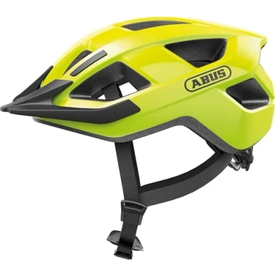 Imagen de ABUS Aduro 3.0 LED casco de bicicleta, ciudad deportivo en un diseño elegante para el día a y excursiones deportivas, con luz trasera, hombres mujeres, talla M, amarillo