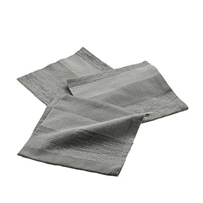 Imagen de Suavidad Interior Eldora 3 servilletas de Mesa, Gris/Plata, 40 x cm