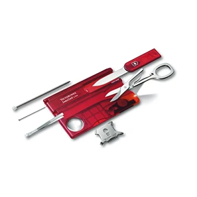 Imagen de Victorinox Swisscard Lite, color Rojo Transparente, Led Blanco