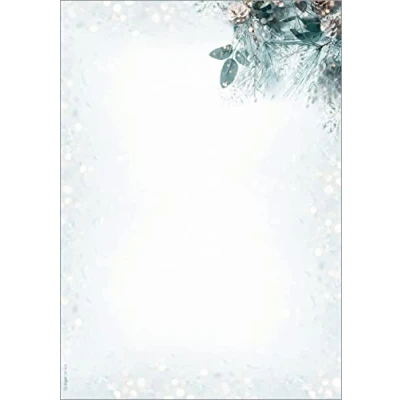 Imagen de SIGEL DP424 Papel navideño decorado &quot;Eucalyptus magic&quot;, 90 g/m², A4, 100 hojas