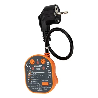Imagen de Zenitech 161043 Comprobador de Enchufe Y Diferencial CAT III, 250V