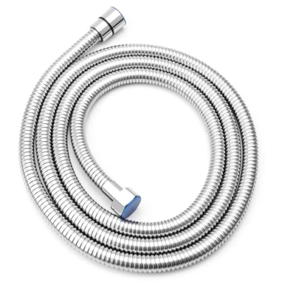 Imagen de Manguera Ducha 2m Flexo Cable Tubo de repuesto alta presión con protección antitorsión conexión estándar G1/2 universal apto para todas las duchas(Plateado)