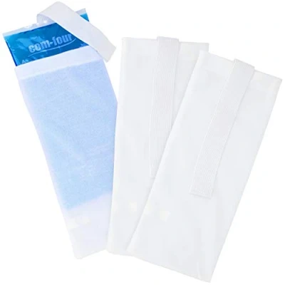 Imagen de com four® 3X Funda de Vellón Reutilizable Premium para Compresa Multiuso Frío/Calor Cubierta Protectora Bolsa Gel una Sujeción Segura