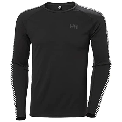 Imagen de Helly Hansen LIFA Active Stripe CREW Camiseta de manga larga, Hombre, Talla: Medium, Black