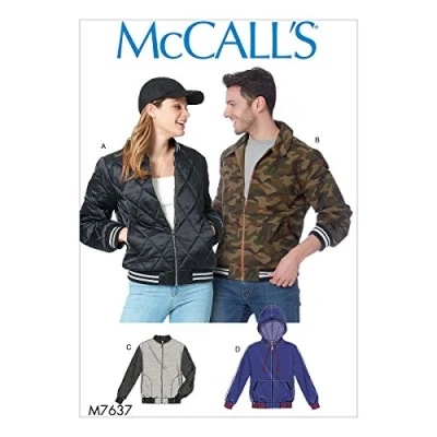 Imagen de MCCALL &#039;s Patterns 7637 XM para Mujer y Hombre Chaqueta, Multicolor