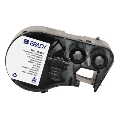 Imagen de BMP41 Brady M4 130 492 Etiquetas de poliéster FreezerBondz negro sobre blanco 20,99 mm x 9,53 (original)