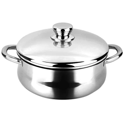 Imagen de Fagor Silverinox Cazuela Inducción 24 cm, 4,5 Litros Acero Inoxidable 18/10, Tapa, Fondo Difusor de Triple Capa, Apto para Todas las Cocinas, Vitrocerámica, Gas, Horno, Lavavajillas