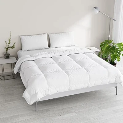 Imagen de Italian Bed Linen Edredòn de Invierno Bicolor Sogni e Capricci, Blanco Blanco, 250x200cm