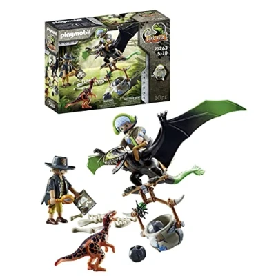 Imagen de PLAYMOBIL Dino Rise 71263 Dimorphodon, pterosaurio con Armadura Desmontable Asiento de pie, Juguete para niños a Partir 5 años