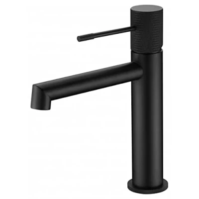 Imagen de IMEX Grifo monomando de lavabo, Grifería baño, agua frio/caliente Serie LINE Negro Mate BDD038 1NG