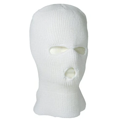 Imagen de Mil Tec Pasamontañas &quot;Balaclava&quot; de acrílico, con 3 agujeros, para hombre, color blanco