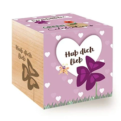Imagen de Feel Green Celebrations Ecocube Juego de Dados Madera con Grabado láser (Fabricado en Austria)