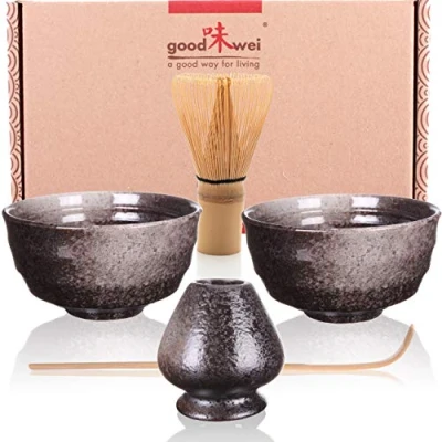 Imagen de Goodwei Juego de té Matcha para dos Bol té, batidor y soporte incl. Caja regalo … (Goma)