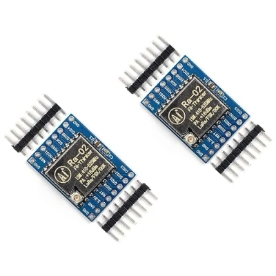 Imagen de TECNOULAB 2 uds SX1278 Lora 433MHz Ra 02 Enchufe de transmisión Espectro extendido inalámbrico Ra02