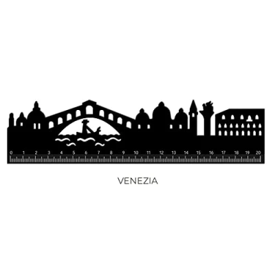 Imagen de Legami Follow The Skyline Regla (20 cm), color negro
