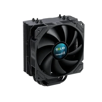 Imagen de Gelid Solutions Tranquillo 5 Rev.2 4 Power Heatpipes Ventilador PWM de 120 mm Compatible con Intel y AMD RPM 1600 TDP 150W Color: Negro