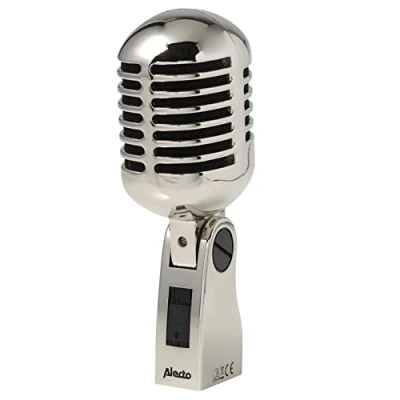Imagen de Alecto udm de 60 Retro Micrófono en 50 años diseño, Conector XLR con Cable 5 m Chrome